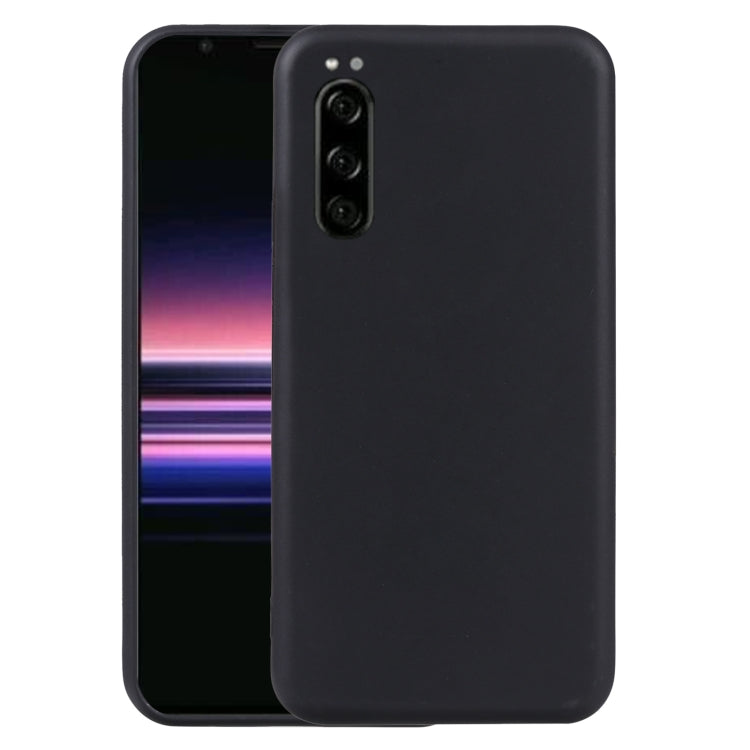 Matte black TPU phone case with camera cutout and snug fit over phone