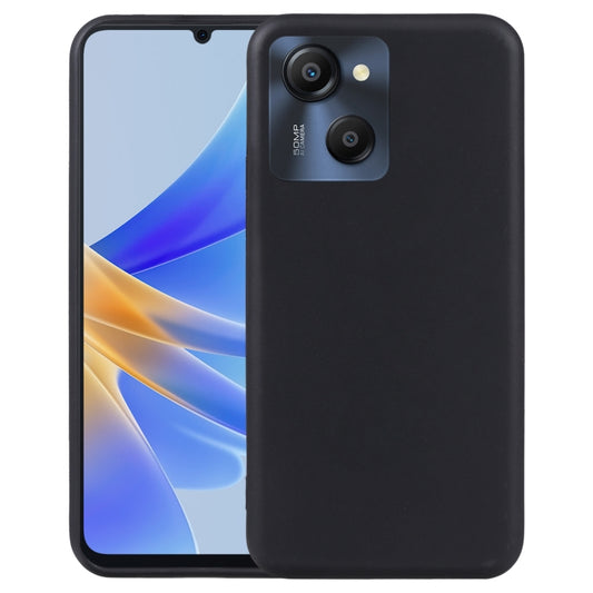 Black TPU phone case with camera cutouts and raised edge for screen protection