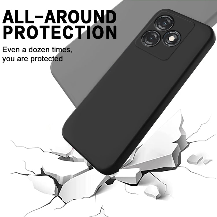 Black liquid silicone shockproof phone case with all-around impact protection