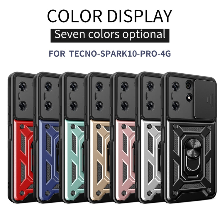 Seven-color TPU+PC phone cases with sliding camera cover and ring stand