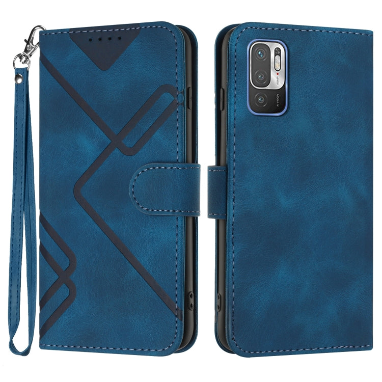 Teal leather phone case with wrist strap, folio cover and diagonal X design