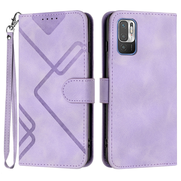 Light purple leather phone case with wrist strap, folio cover and diagonal X design