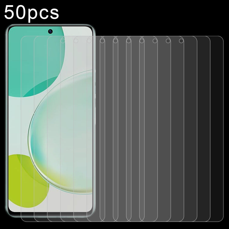 Set of 50 tempered glass screen protectors with curved 2.5D edges