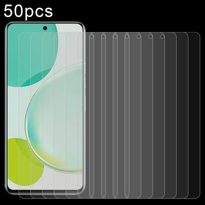 Set of 50 tempered glass screen protectors with curved 2.5D edges