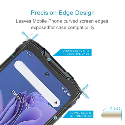 Tempered glass screen protector with precision cutouts for phone case compatibility