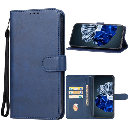 Huawei Pura 70 Pro blue leather wallet phone case with card slots and wrist strap