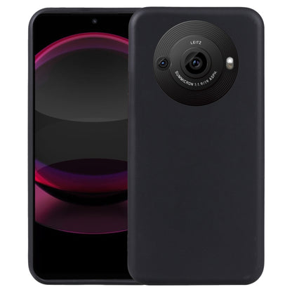 Black TPU phone case with large circular camera module cutout