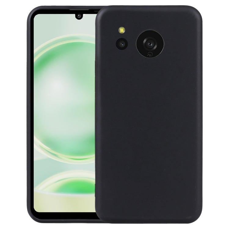 Black TPU phone case on a phone with camera cutout and flash opening