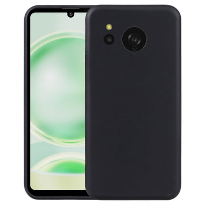 Black TPU phone case on a phone with camera cutout and flash opening