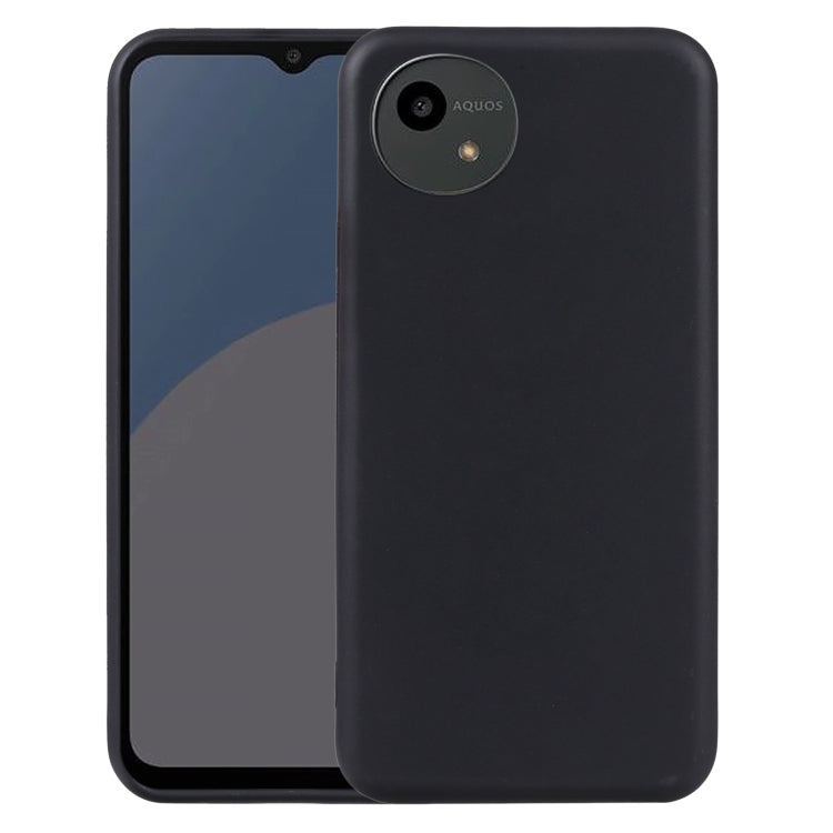 Black TPU phone case with camera cutout for Sharp Aquos