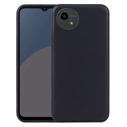 Black TPU phone case with camera cutout for Sharp Aquos