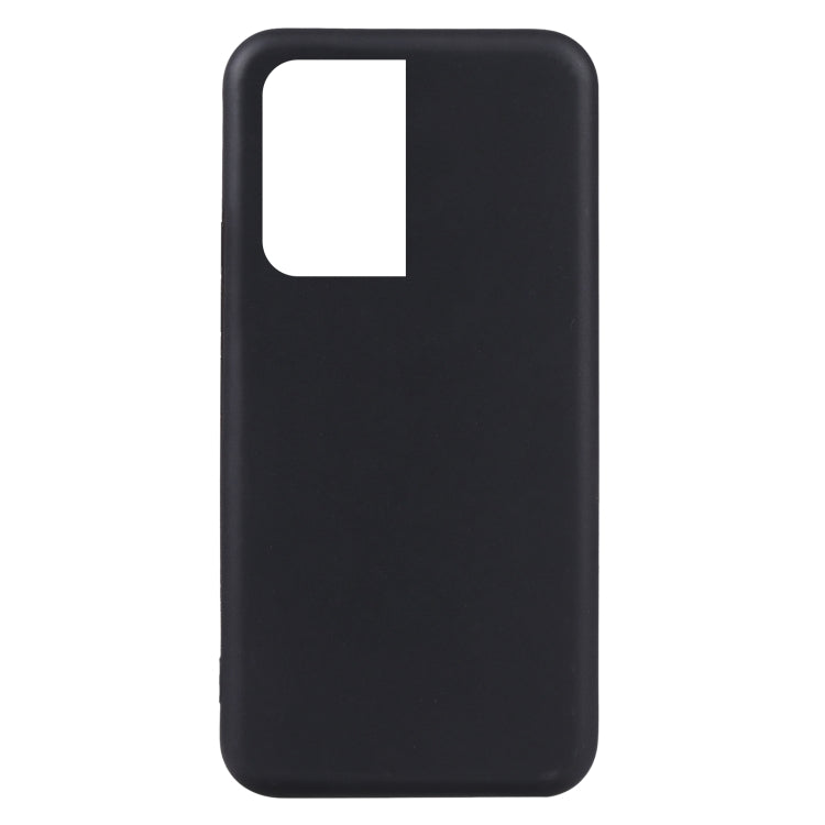 Black TPU phone case with smooth back and side bumper, minimal design