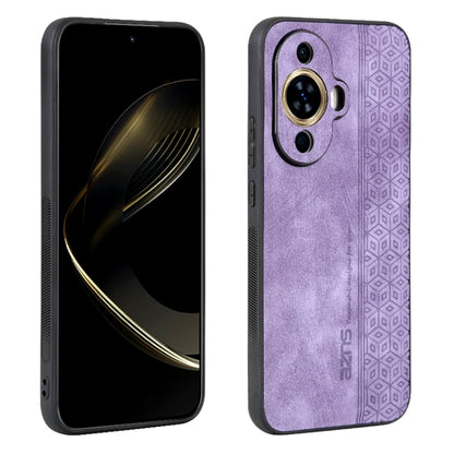 Purple phone case with 3D embossed skin texture, camera cutout, and slim edges