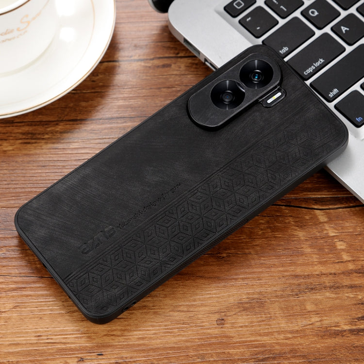 Black embossed phone case with camera lens cutouts and textured grip edges