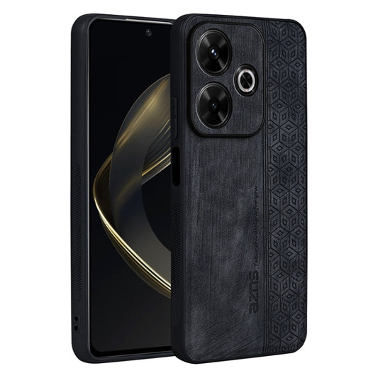 Black embossed phone case with geometric pattern and camera cutouts