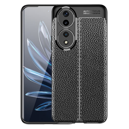 Black textured TPU phone case with raised camera cutouts