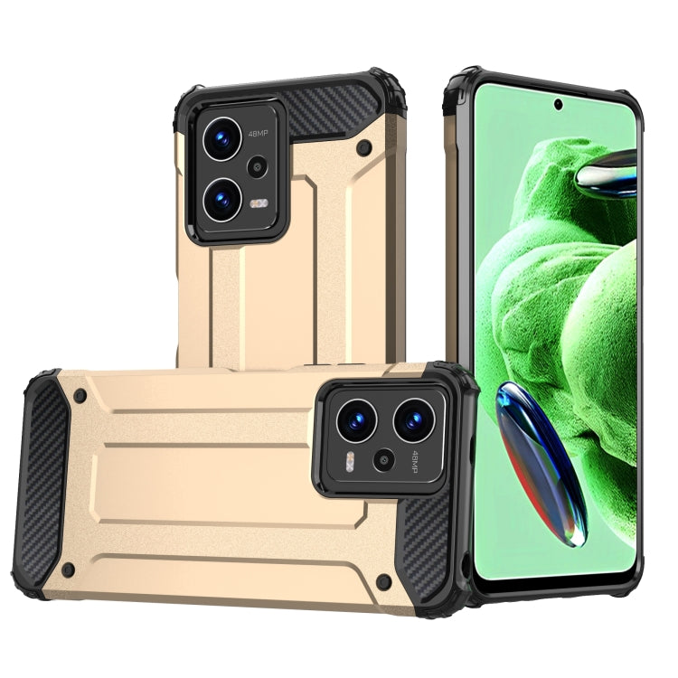Rugged hybrid phone case in beige and black with raised camera and screen edges
