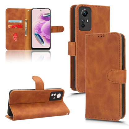Brown leather flip phone case with magnetic closure and card-slot interior