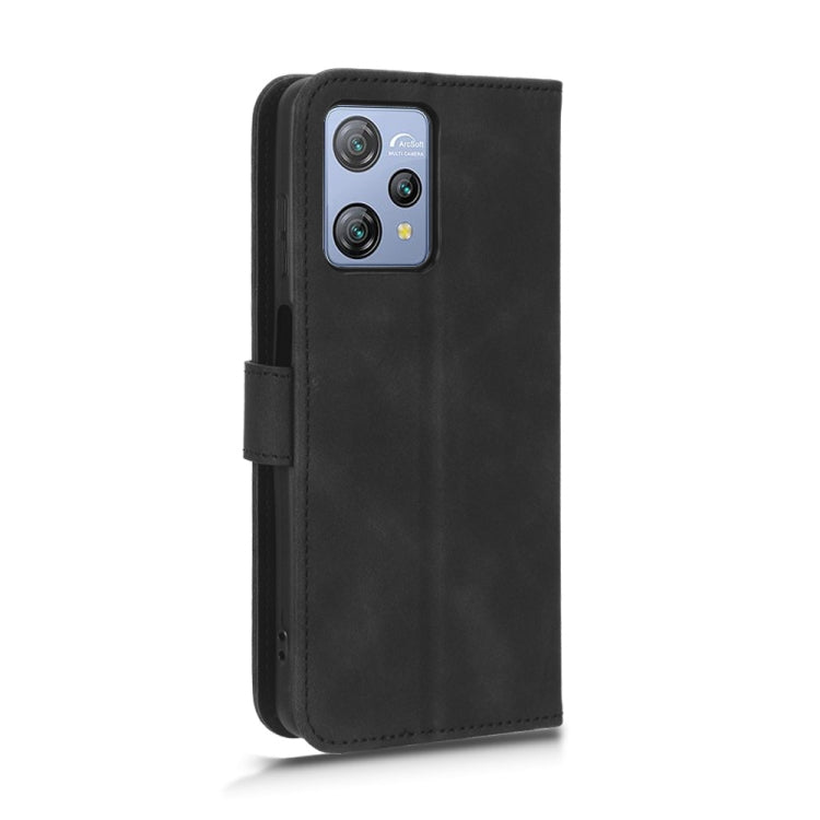 Black magnetic flip leather phone case for Blackview A53 Pro, camera-side view