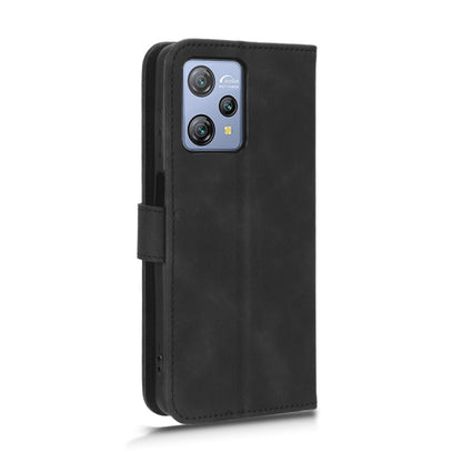 Black magnetic flip leather phone case for Blackview A53 Pro, camera-side view
