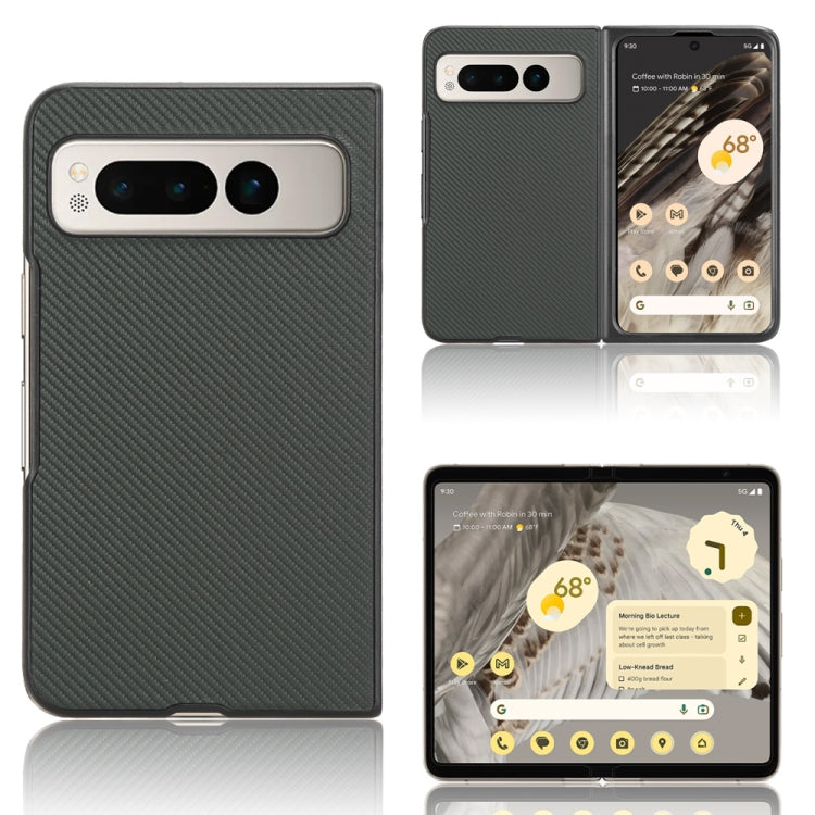 PU leather fold phone case with textured finish, dark gray, front and back with camera cutouts