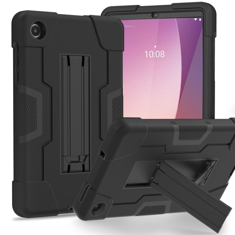 Black silicone hybrid tablet case with teal contrast stand and holder