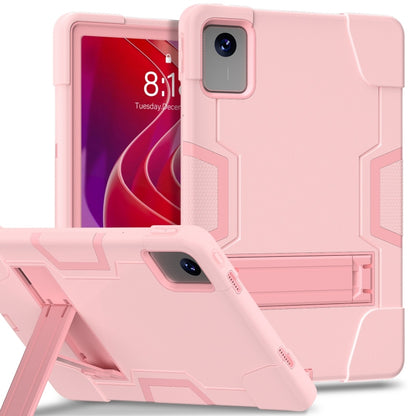 Light pink silicone hybrid tablet case with stand and contrast holder