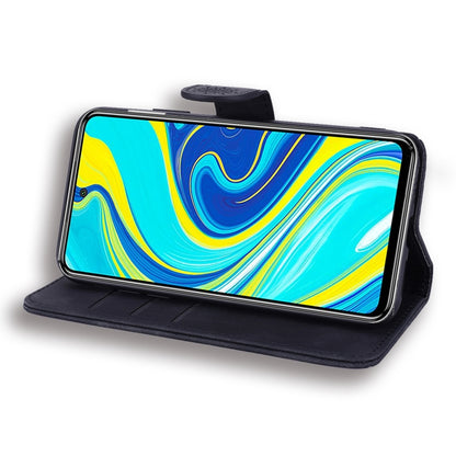 Dark navy PU leather flip phone case with front stand for landscape viewing