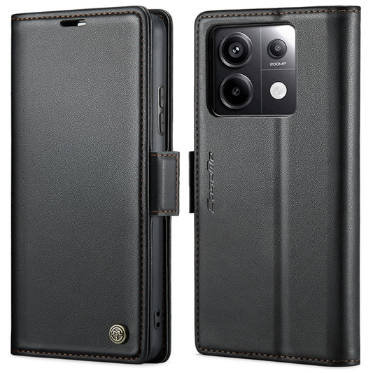 Litchi-texture leather wallet phone case with butterfly buckle, dark gray