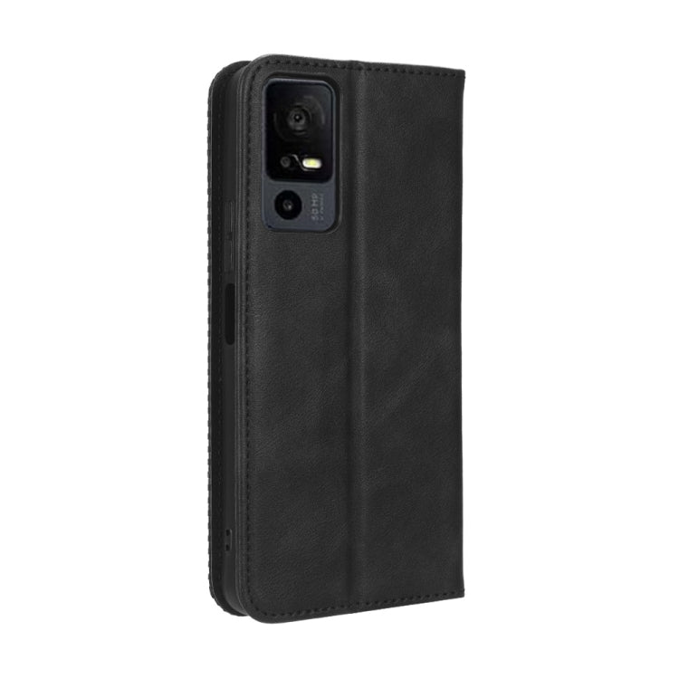Black leather phone case with cutout for camera and slim folio design