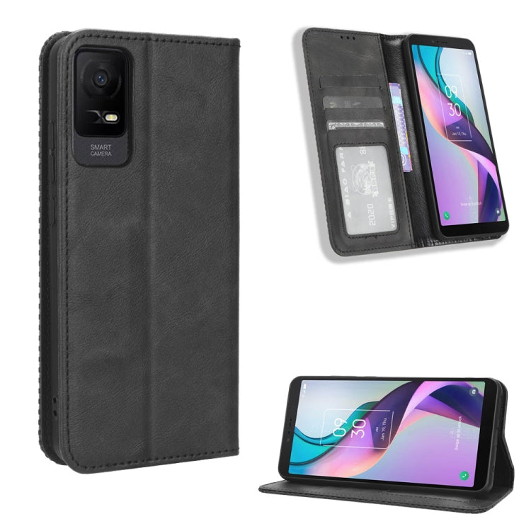 Black leather folio phone case with card slots and kickstand for viewing