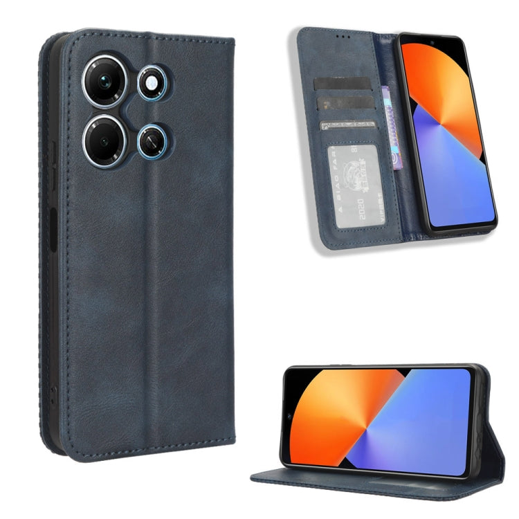 Dark gray magnetic buckle leather phone case with card slot and flip stand