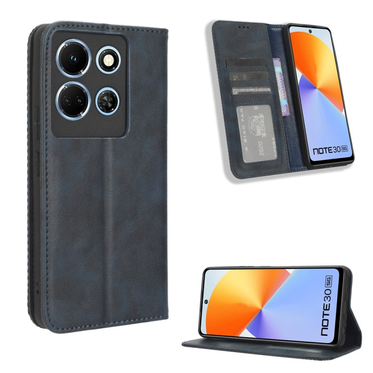 Dark gray leather magnetic buckle phone case with card slots and stand, retro texture