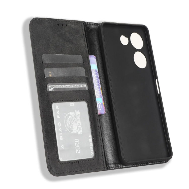 Magnetic Buckle Retro Texture Leather Phone Case, For Tecno Camon 20 Pro
