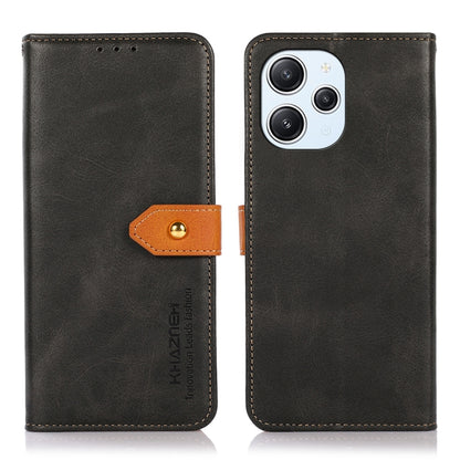 Black flip leather phone case set, showing front and back with camera cutout