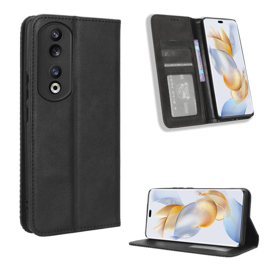 Magnetic Buckle Retro Texture Leather Phone Case, For Honor 90 Pro 5G, For Honor 90 5G, For Honor X50i