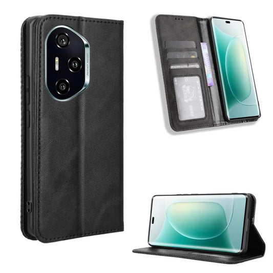 Magnetic Buckle Retro Texture Leather Phone Case, For Honor 300 Pro 5G / 300 Ultra 5G, For Honor 300 5G, For Honor X60 Pro 5G / X9C 5G, For Honor Magic7 Pro, For Honor Magic7, For Honor X5b 4G, For Honor X60i 5G, For Honor Play 60 Plus, For Honor X6b 4...