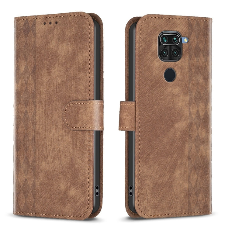 Embossed leather flip phone case, brown, camera cutout and side strap