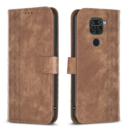 Embossed leather flip phone case, brown, camera cutout and side strap