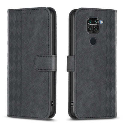 Embossed leather flip phone case, dark gray with diamond texture, camera cutout
