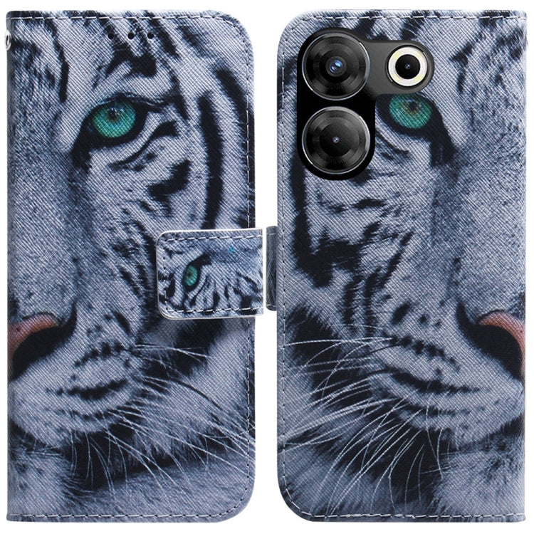 Light blue flip leather phone case with lion face artwork and magnetic front flap