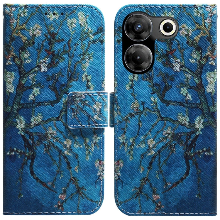 Blue flip leather phone case with owl illustration and front card holder window