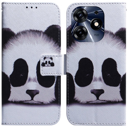 Flip leather phone case with white dog and paw print, magnetic flap and camera cutout.