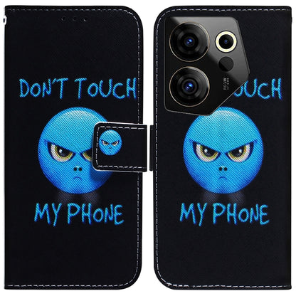 Black flip leather phone case with blue alien cat graphic and magnetic front flap