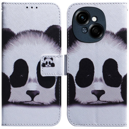 White flip leather phone case with cartoon dog and paw print pattern