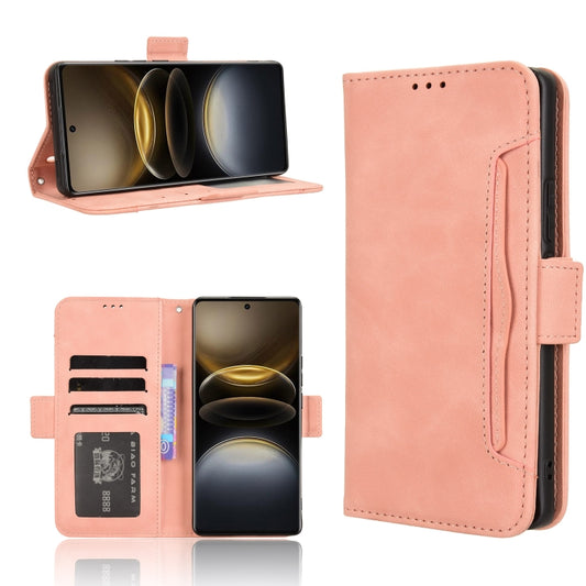 Pink leather phone case with card slots and foldover stand for smartphones