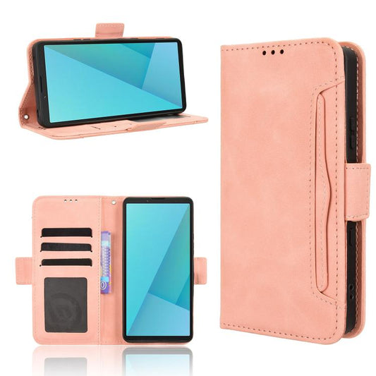 Skin Feel Calf Texture Card Slots Leather Phone Case, For Sony Xperia 10 VIII, For Sony Xperia 1 VIII, For Sony Xperia 10 VII, For Sony Xperia 1 VII, For Sony Xperia 10 VI 2024, For Sony Xperia 1 VI 2024, For Sony Xperia 5 V 2023, For Sony Xperia 1 V  ...