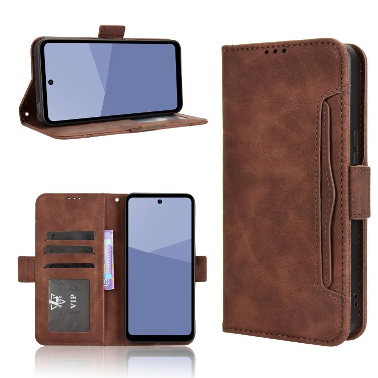 Skin Feel Calf Texture Card Slots Leather Phone Case, For Sharp Aquos wish6, For Sharp Aquos R11, For Sharp Aquos Sense10, For Sharp Aquos R10, For Sharp Aquos wish5, For Sharp Basio Active3, For Sharp Aquos Sense9, For Sharp Aquos R9 Pro              ...