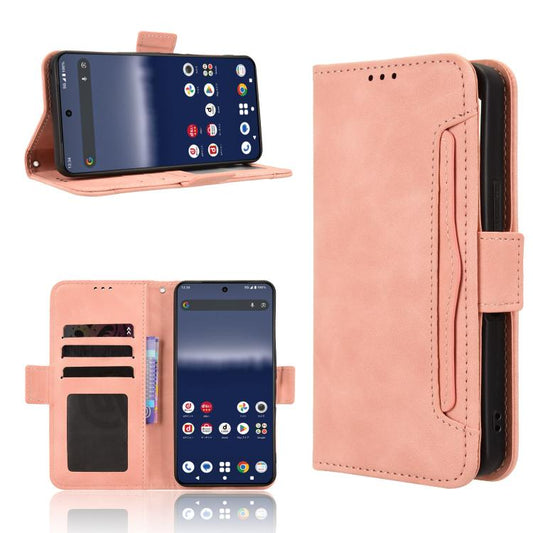 Pink leather phone wallet case with card slots and flip cover