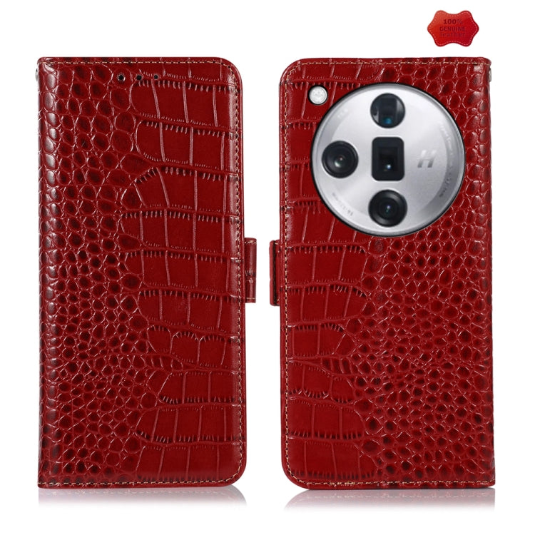 Crocodile Top Layer Cowhide Leather Phone Case, For OPPO A7 Pro Max 5G, For OPPO Find X9 Ultra 5G, For OPPO Find X7, For OPPO Reno11 5G Global, For OPPO A58 4G, For OPPO Reno10 5G / 10 Pro 5G Global, For OPPO A1 5G